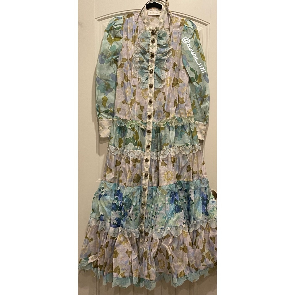 Zimmermann Rhythm Scalloped Printed Dress - Picture 8 of 12